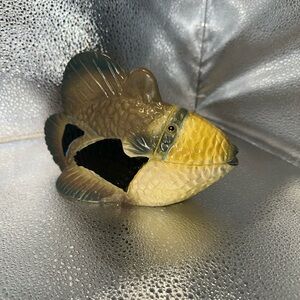 Vibrant Yellow and Black tropical Fish Aquarium Decor